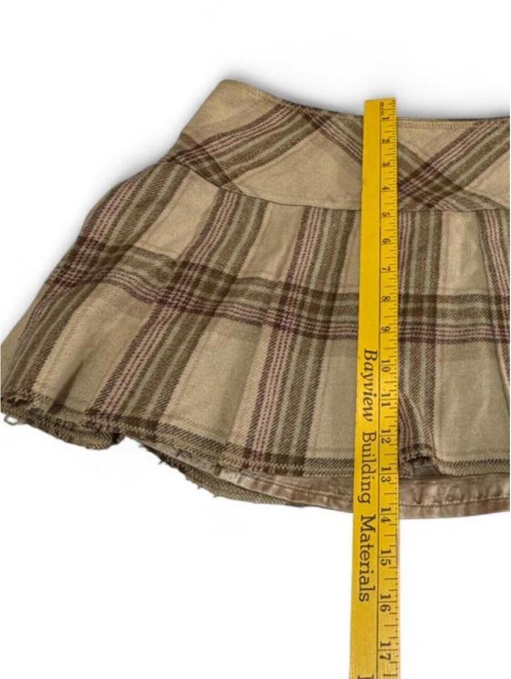 RARE Vintage Y2K Abercrombie & Fitch Wool & Silk Pleated Skirt - Picture 4 of 7